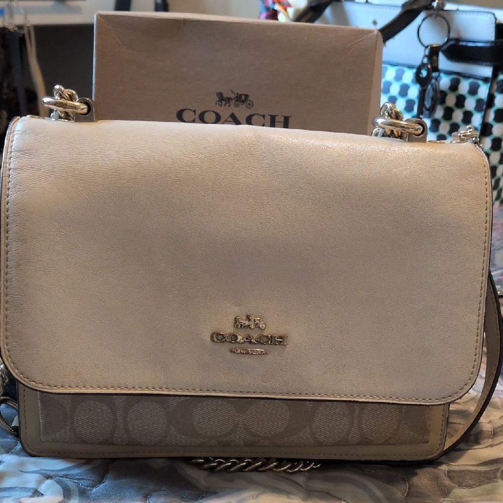 Coach Klare Crossbody Signature With Snake Texture On Sides - Picture 7 of 10